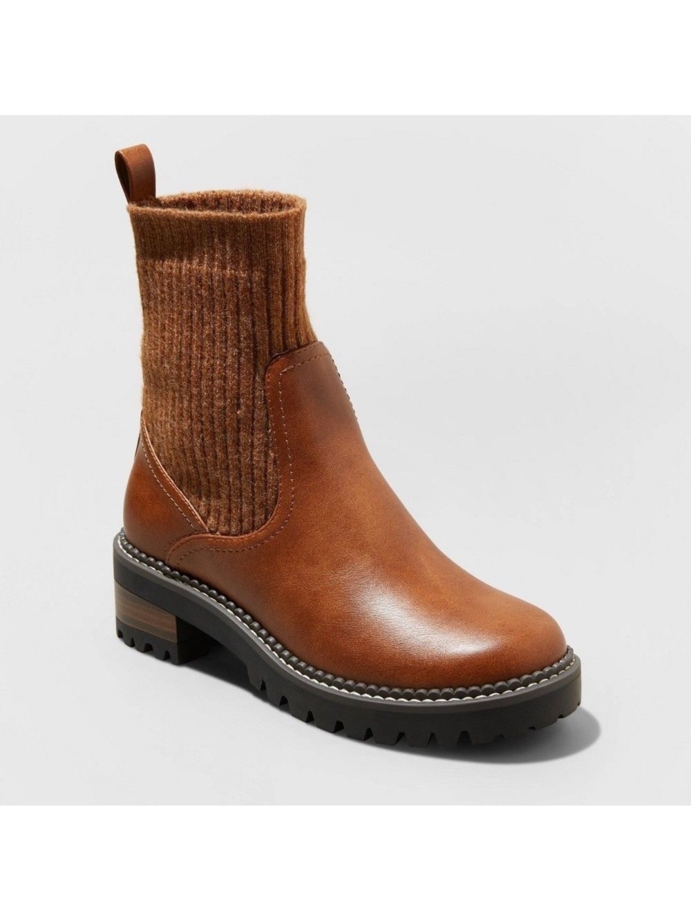 Universal Thread Women's Daphne Sock Boots Cognac  Women’s Size 8